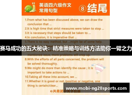 赛马成功的五大秘诀:精准策略与训练方法助你一臂之力 赛马成功的五大秘诀:精准策略与训练方法助你一臂之力